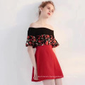 Summer Fashion off-Shoulder Flowers Pretty Ladies Dress